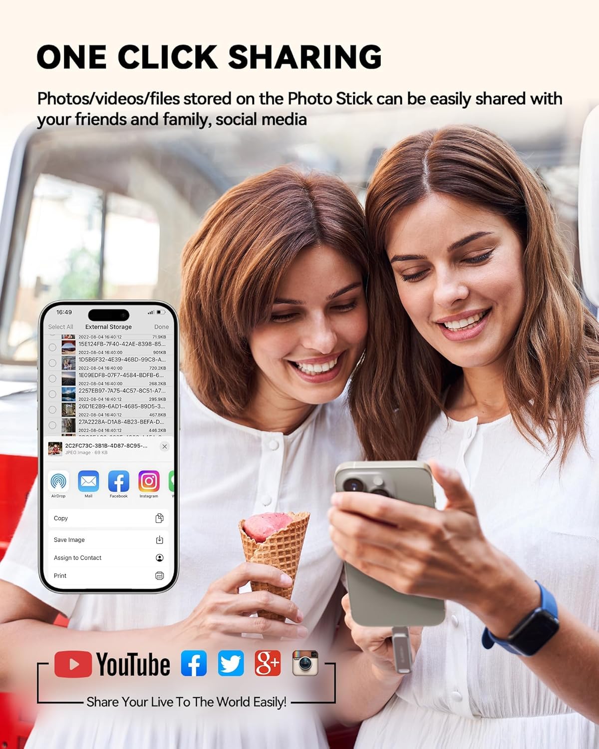 BLANBOK+ Memoria flash USB certificada MFi de 512GB para iPhone, un...