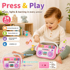 Juguetes musicales para bebés, reproductor de música 2 en 1 y