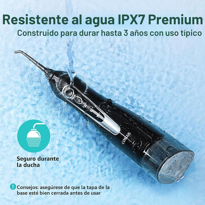 COSLUS Hilo Dental de Agua: Irrigador Oral Portátil Inalámbrico 300...