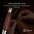 BEILUNER - Bolígrafo de cuero exquisito, aspecto elegante, lujoso