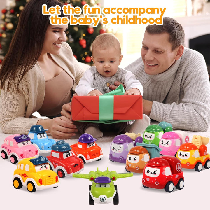 12 piezas de juguetes de coches de tracción para niños de 1 2 3 año...