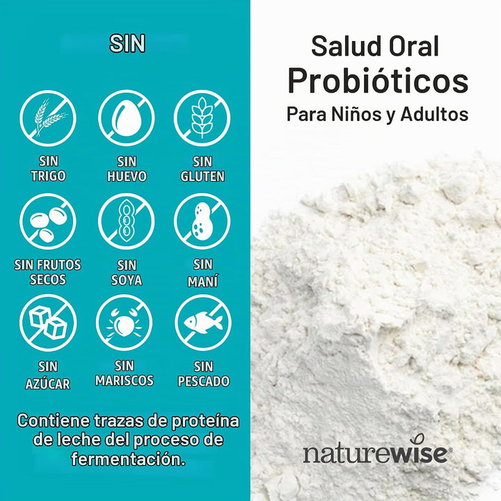 NatureWise Probióticos orales para el mal aliento bucal, menta mast...
