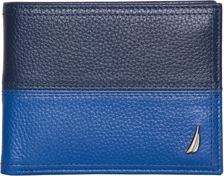 Nautica Men's Bifold Leather Wallet | RFID Blocking | ID Window...