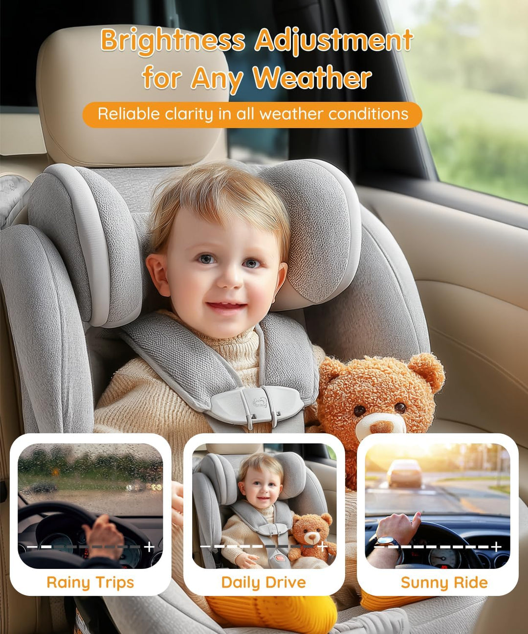 Babyvue BC1 - Cámara de coche para bebé pantalla HD 1080P