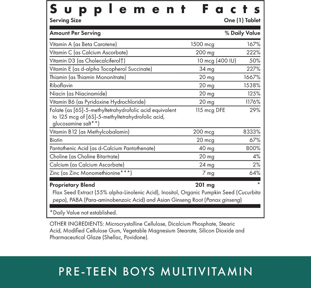 MICHAEL'S Health Naturopathic Programs - Multivitamínico diario para niños preadolescentes