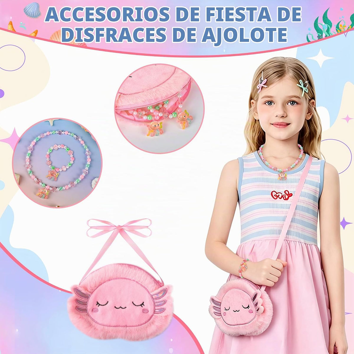 Cherry Tale Axolotl - Regalos de cumpleaños para niñas de 3 años en