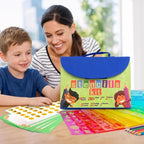 Juego de plantillas de dibujo para niños (55 piezas) – Artes y manualidades para niñas y niños – El mejor regalo para niños – Kit de creatividad ideal y actividad de viaje con más de 300 formas (azul)