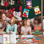 BenLouis 24 mini libros de actividades de Navidad con 24 lápices de colores para niños de 4 a 8 a 16 años, recuerdos de fiesta de Navidad a granel, diferentes juegos cerebrales para el aula, viajes