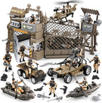 Juguetes 86 en 1 para hombres del ejército para niños 4-7, 6-8, 8-12, base militar, camión