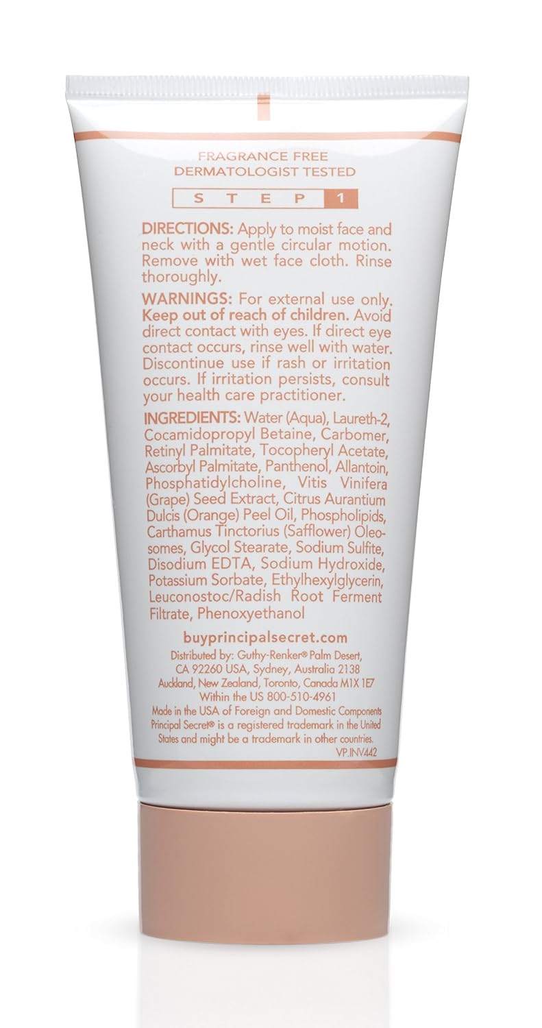 Principal Secret Advanced - Limpiador suave y profundo 4 en 1 para...