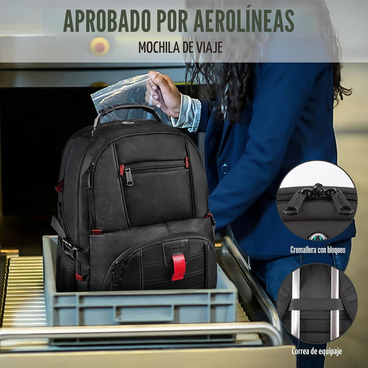 YOREPEK - Mochila de viaje extra grande de 13.2 galones para laptop...