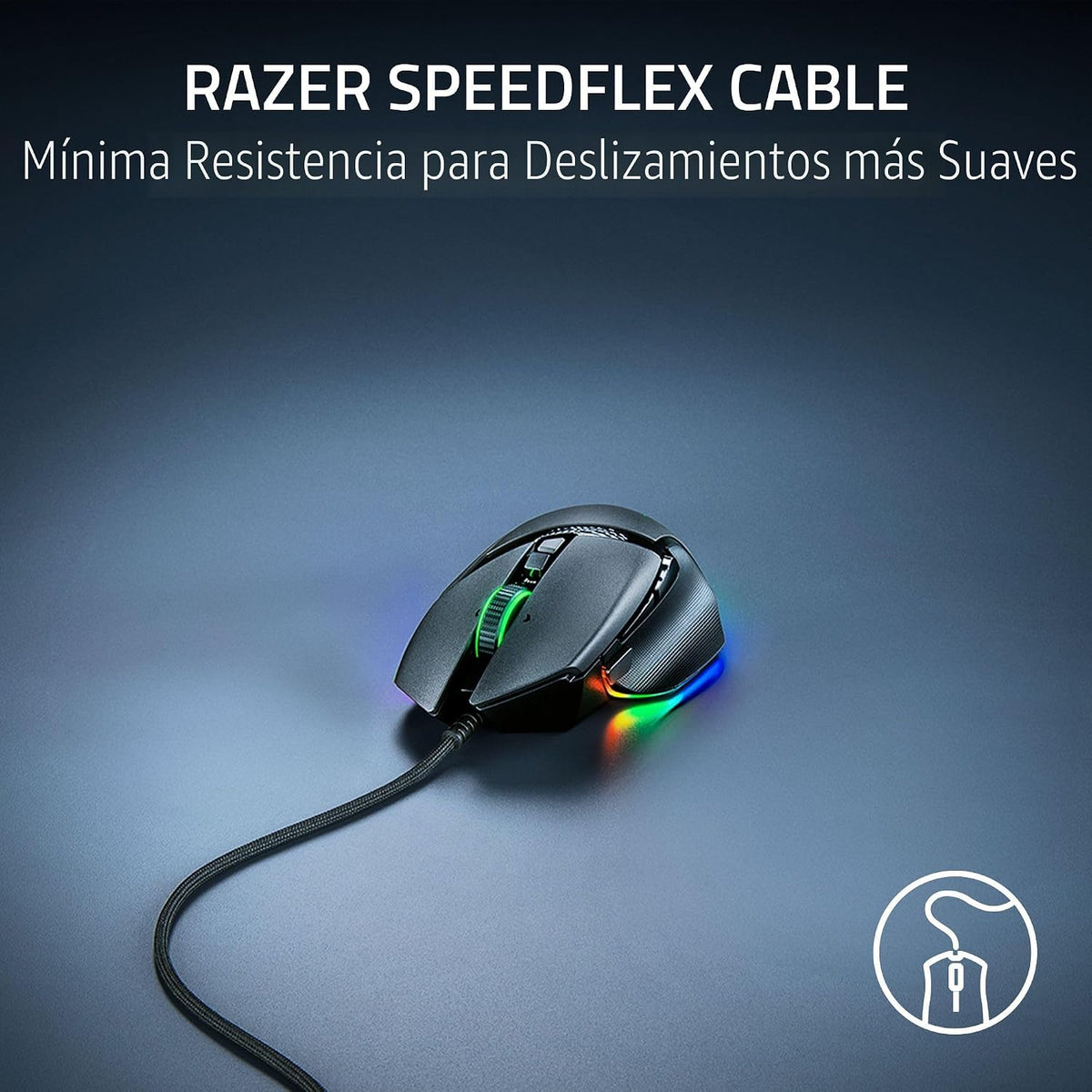 Razer Basilisk V3 35K Ratón ergonómico con cable para juegos: rueda...