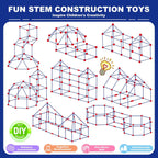 Kit de construcción de fortalezas para niños de 4 a 8 a 12 años, 140 piezas