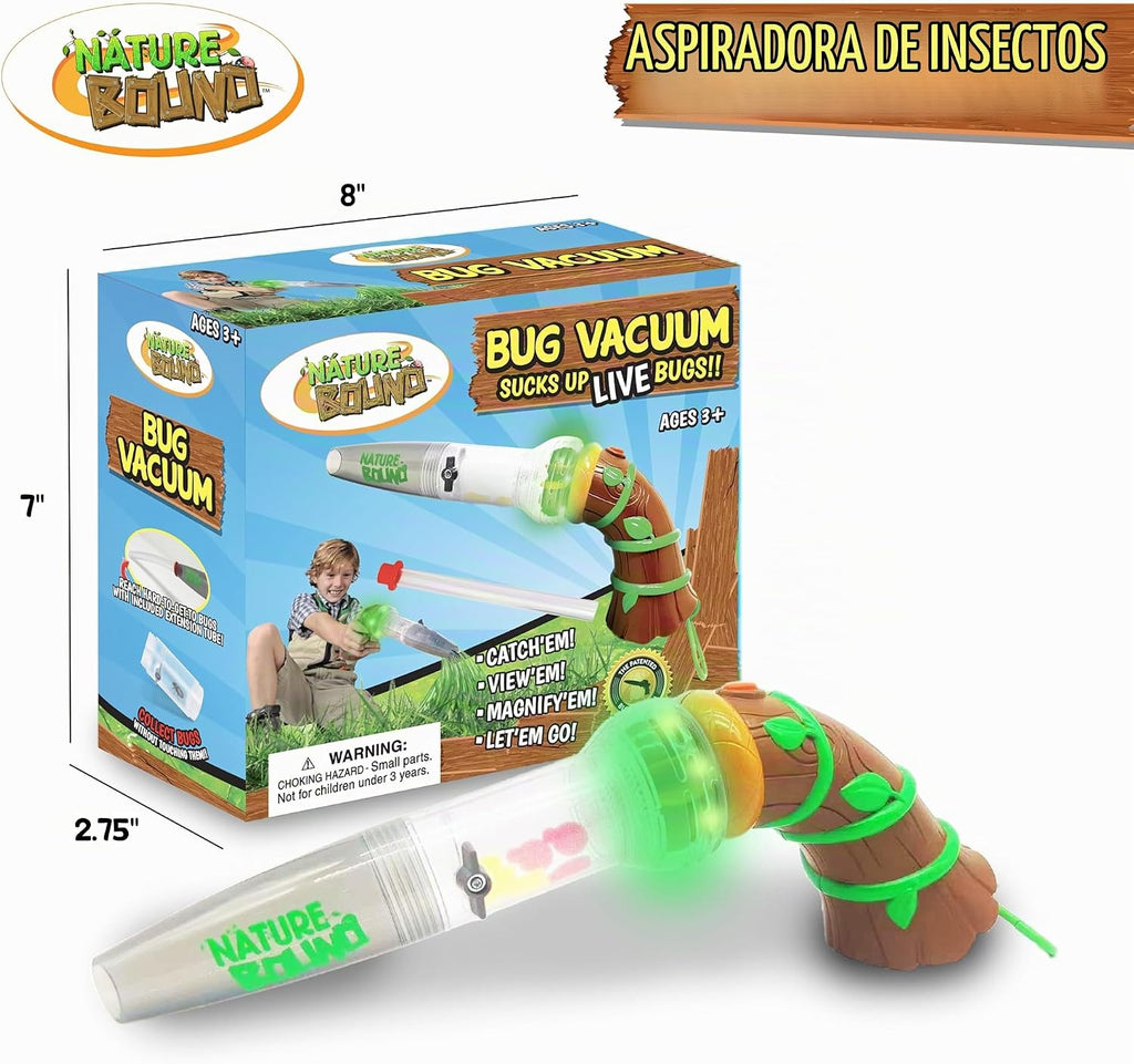 Nature Bound - Juguete para atrapar insectos, aspiradora de insectos ecológica, atrapar y liberar para jugar en interiores y exteriores, edades de 3 a 12, kit completo para niños (Estilo mejorado)