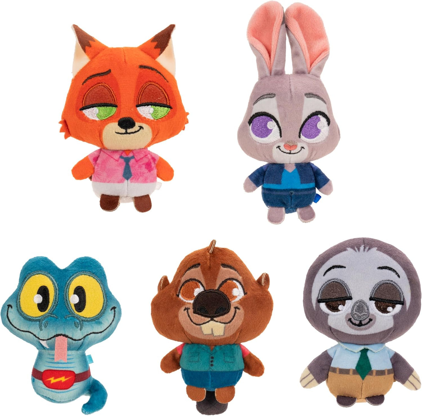 Disneys Zootopia 2 - Paquete de 5 mini peluches Mystery