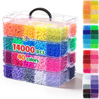 14000 cuentas de poni a granel, 40 colores para hacer pulseras