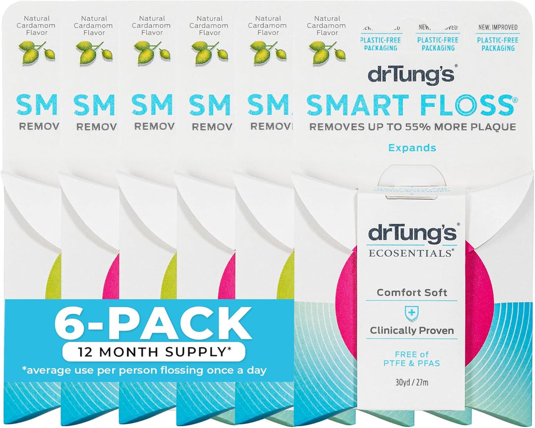 DrTung's Smart Floss - Hilo dental natural, sabor cardamomo, pa...
