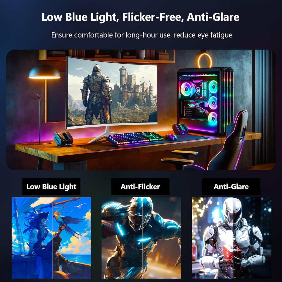 Z-Edge Monitor curvo para juegos de 27 pulgadas, FHD 1080P 240Hz 28...