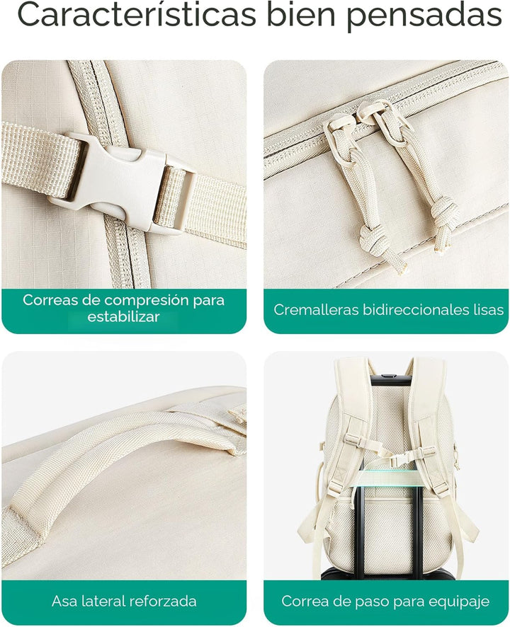 BAGSMART Mochila de Viaje de Equipaje de Mano, Mochila de Viaje Gra...