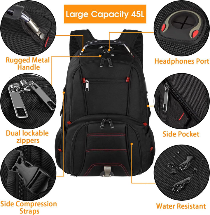 LTINVECK Mochila de viaje para laptop, mochila extra grande para ho...