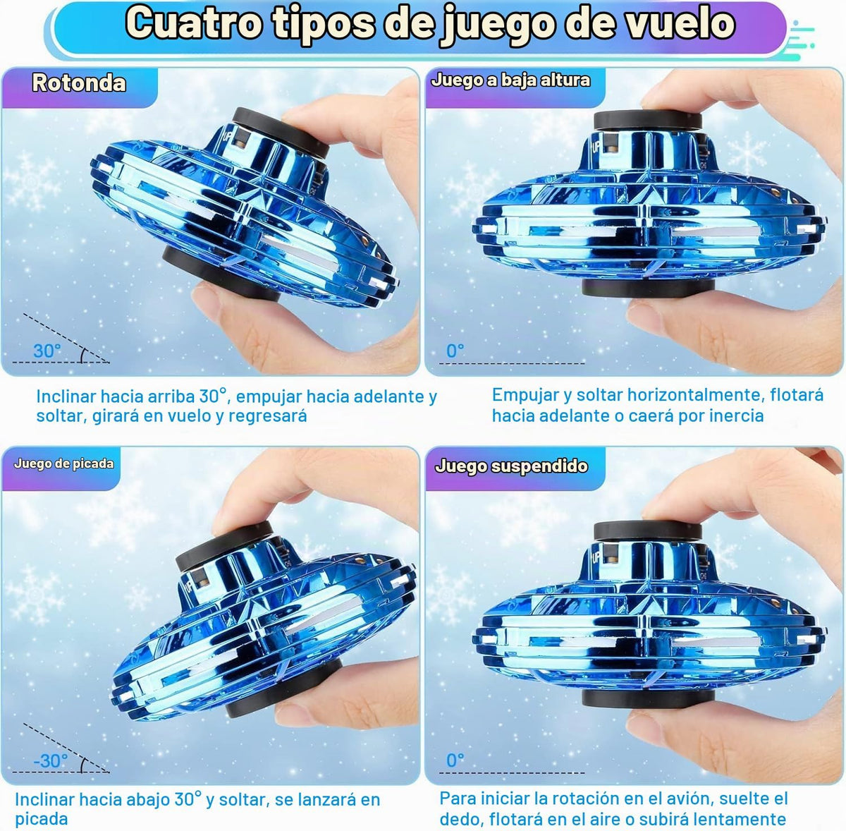 Vantexi Dron para niños juguetes voladores, 2026 mejorado LED Fidget