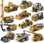 Paquete de 12 juguetes de construcción fundidos a presión, mini autos de