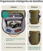 BAGSMART Mochila de viaje de 18L para hombres y mujeres, mochila de