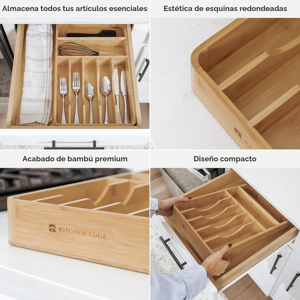 Organizador de cubiertos y utensilios, fijo de 10.5 pulgadas