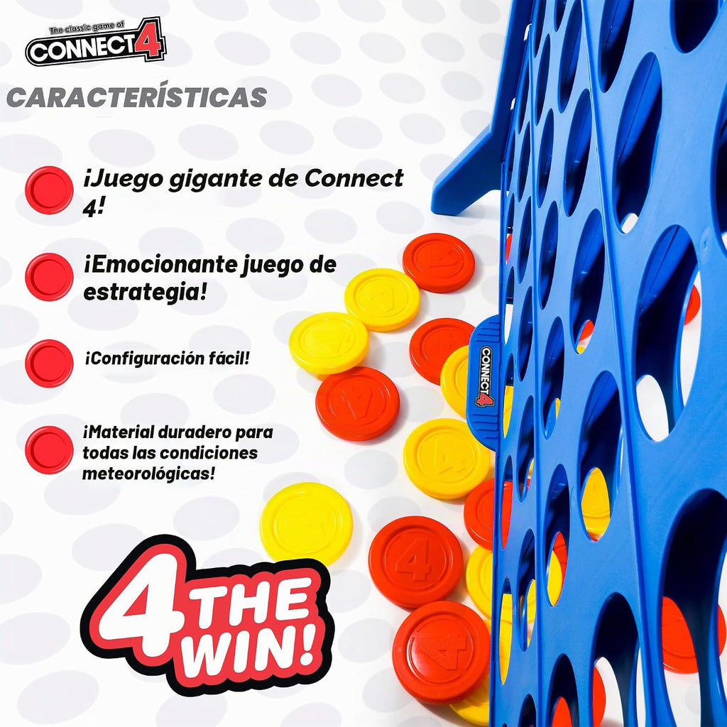Connect 4 Giant Edition - Juego de 4 pies Jumbo Classic Four en--Row