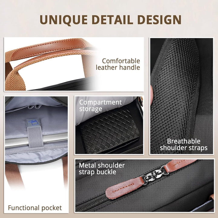 MOLNIA Bolsa de computadora portátil 3 en 1 para hombre, bolsas de...