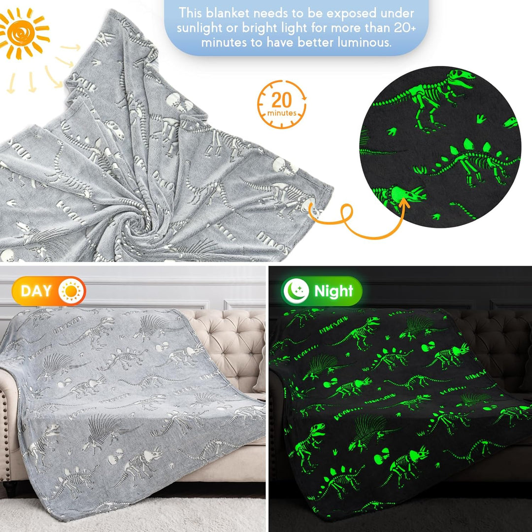 Regalos de Dinosaurios Juguetes para Niños - Manta de Dinosaurio qu...