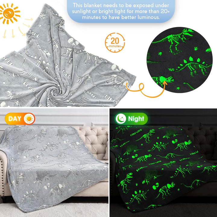 Regalos de Dinosaurios Juguetes para Niños - Manta de Dinosaurio qu...