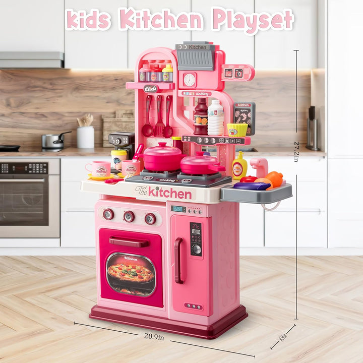 Juego de cocina para niños - 53 piezas: estufa de cocina, fregadero...