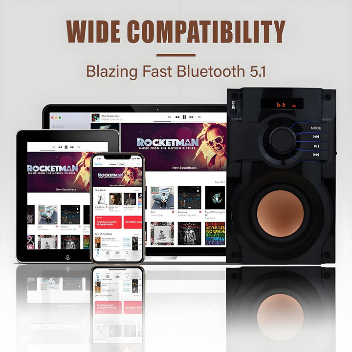 VIGROS Altavoz Bluetooth, altavoz inalámbrico portátil con subwoofe...