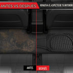 Motor Trend Premium FlexTough Alfombrillas de piso de goma para la parte trasera, alfombrillas universales de alta resistencia para todo tipo de clima, con ajuste personalizado para coches, sedanes