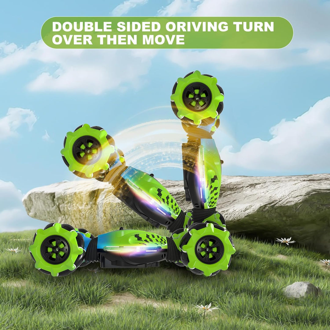 HOSHIPLAY Gesture Coche RC Verde, 1:24 4WD Coche de Acrobacias Todo...