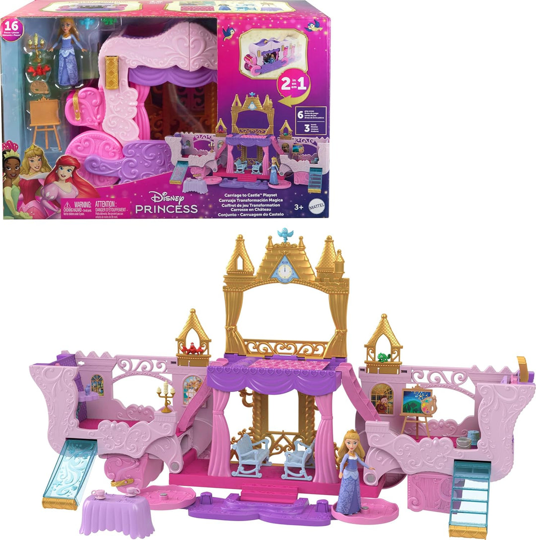 Mattel Disney Princess Toys, Carriage to Castle - Juego transformab...
