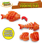 Nature Bound Kids Camping Playset - Juego de camping para niños con fogata iluminada - Set de juguete para aventuras en interiores y exteriores - Finge hacer s'mores, linterna y accesorios de camping (Caja de regalo)