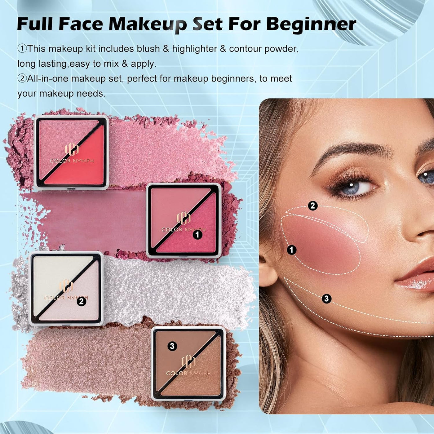 Color Nymph Kit de maquillaje para niñas adolescentes \u2013 Juego...