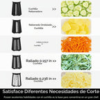 SUSTEAS Rallador rotatorio de queso 5 cuchillas, rebanadora de verduras de