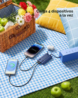 VEGER Cargador portátil de carga rápida de 22.5 W, banco de energía...