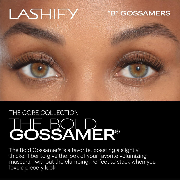Lashify Recambio de extensiones de pestañas Gossamer de 0.394 pulga...