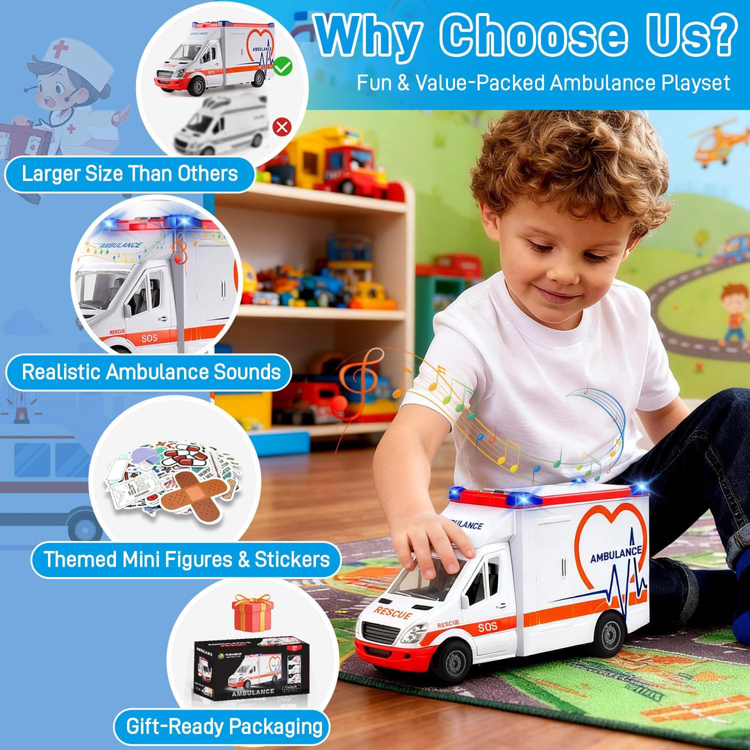 Juego de juguete de ambulancia para niños - Juego completo