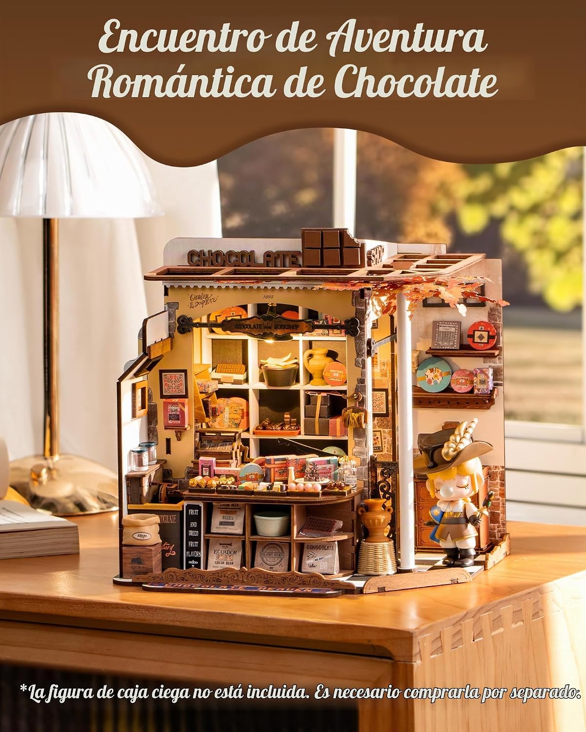 Rolife Kit de Casa en Miniatura DIY Henry's Chocolate Shop, Casa Pequeña Book Nook para Decoración de Estantería, Kit de Construcción de Modelos Rompecaabezas 3D para Adolescentes, Regalos de