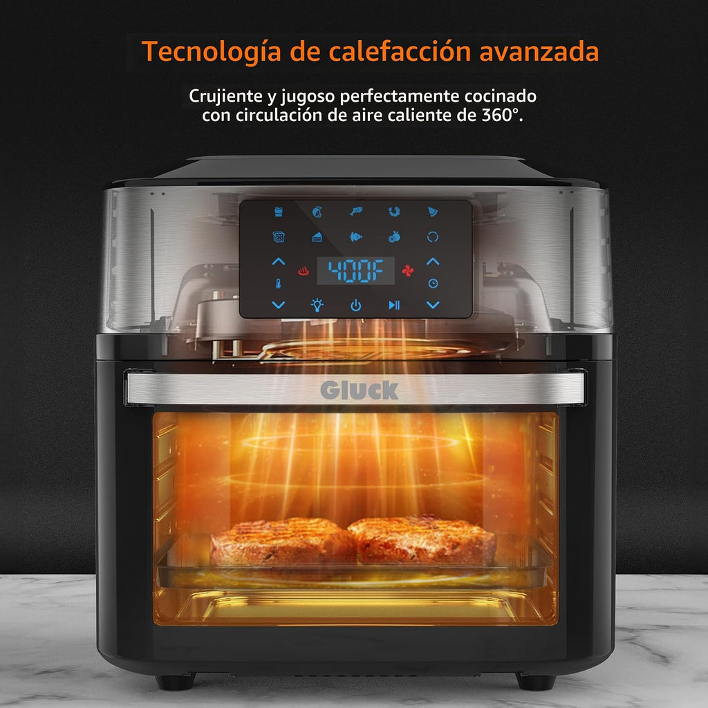 Horno freidora de aire grande de 20 cuartos de galón, combo multifuncional