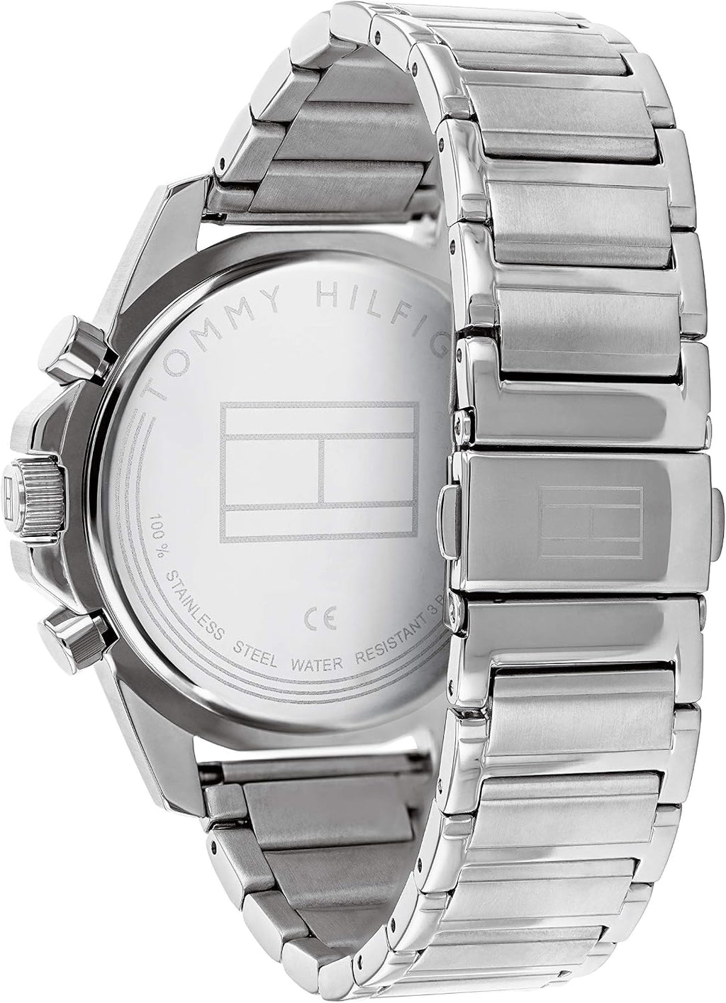 Tommy Hilfiger Reloj deportivo de cuarzo de acero inoxidable y pulsera para hombre, color: plata (Modelo: 1791788)