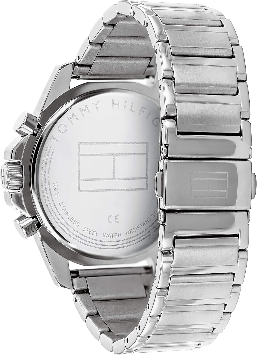 Tommy Hilfiger Reloj deportivo de cuarzo de acero inoxidable y pulsera para hombre, color: plata (Modelo: 1791788)