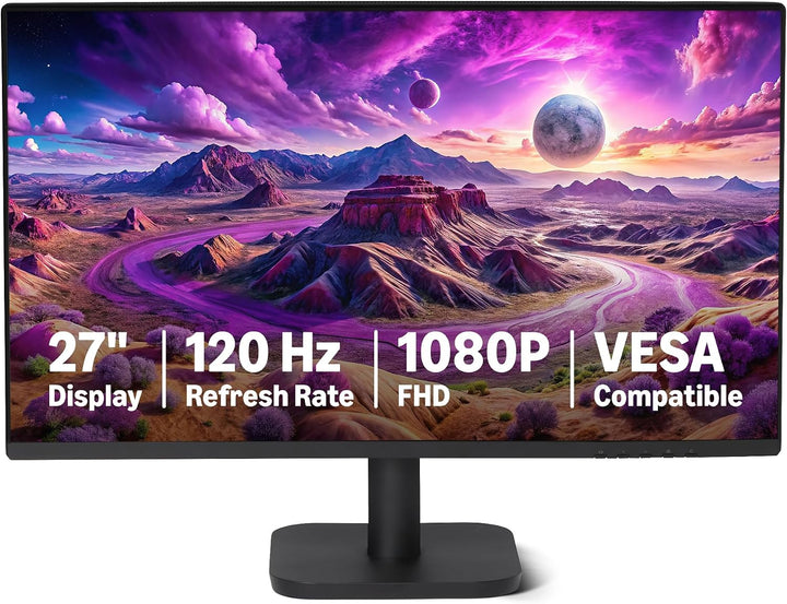 Amazon Basics - Monitor de computadora de 27 pulgadas 120 Hz, 1080P...