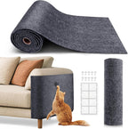 Protector de muebles para arañazos de gatos, alfombra autoadhesiva recortable, tapete rascador de gato para cubrir la torre de gato y protector de sofá de garras de gato (78.7 x 15.8 pulgadas, gris