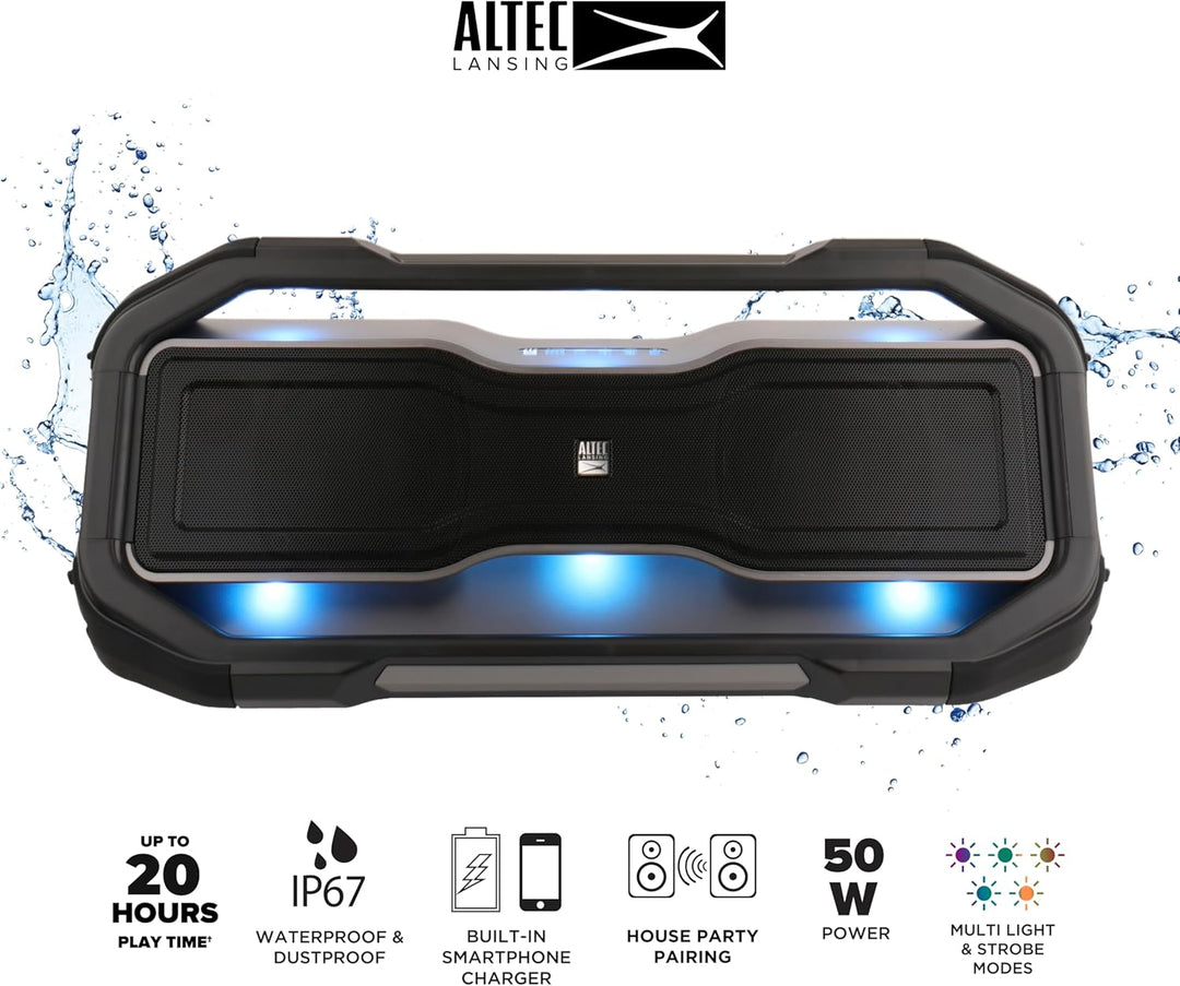 Altec Lansing - Altavoz Bluetooth inalámbrico ROCKBOX, altavoz port...